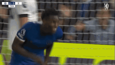 Soccer Player In Blue Jersey Running Towards Goal GIF