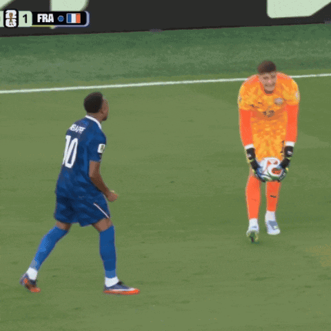 Soccer Player In Blue Jersey Screaming GIF