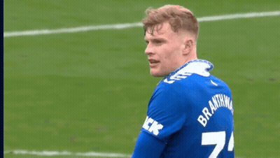 Soccer Player In Blue Jersey Stake GIF