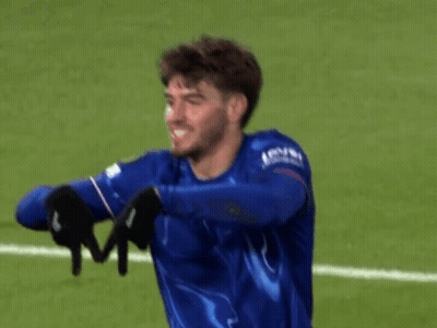 Soccer Player In Blue Jersey With Lover On Sleeve GIF