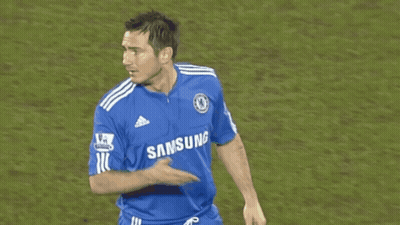 Soccer Player In Blue Samsung Jersey Running GIF