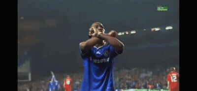 Soccer Player In Blue Samsung Shirt GIF