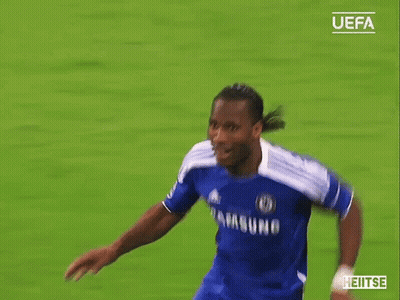 Soccer Player In Blue Samsung Shirt GIF