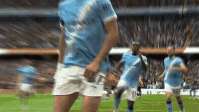 Soccer Player In Blue Shirt Dancing GIF