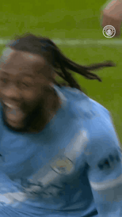 Soccer Player In Blue Shirt GIF