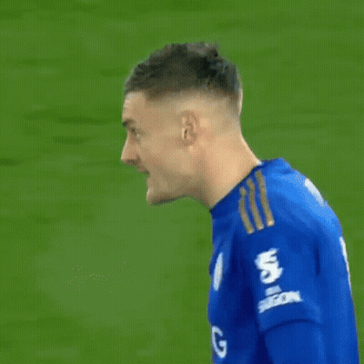 Soccer Player In Blue Shirt Making Funny Face GIF
