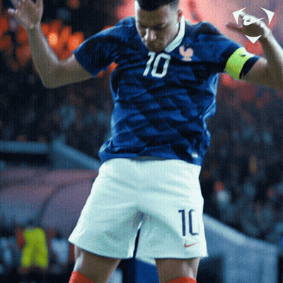 Soccer Player In Blue Shirt Number 10 GIF
