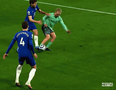 Soccer Player In Blue Shirt Number 3 GIF