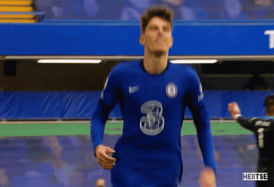 Soccer Player In Blue Shirt Number 3 Running GIF