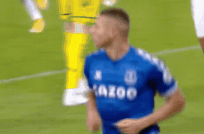 Soccer Player In Blue Shirt Running GIF