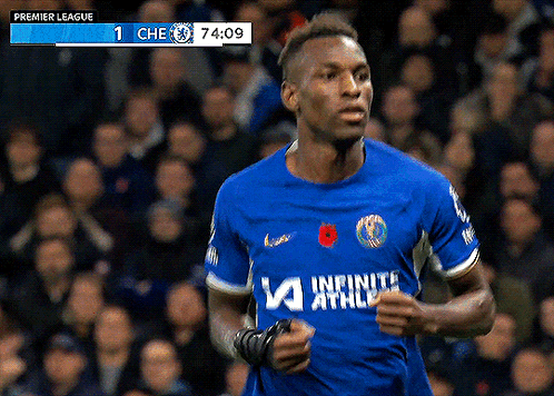 Soccer Player In Blue Shirt Saying Infinite Athlet GIF