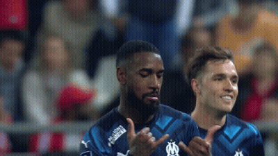Soccer Player In Blue Shirt Saying Maisons Fortes Thumbs Up GIF