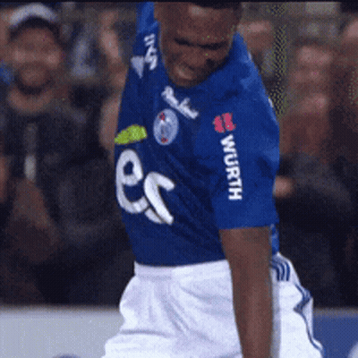 Soccer Player In Blue Shirt Saying Wurth GIF