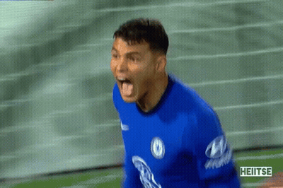 Soccer Player In Blue Shirt With Hyundai On Sleeve GIF