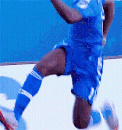 Soccer Player In Blue Shorts Number 20 GIF