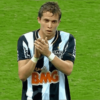 Soccer Player In BMG Jersey Applauding GIF