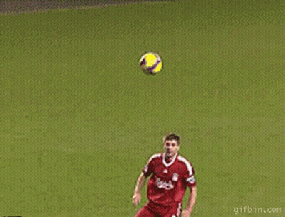 Soccer Player In Carlsberg Jersey Ready To Kick Ball GIF