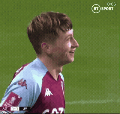 Soccer Player In Cazo Jersey Smiles GIF