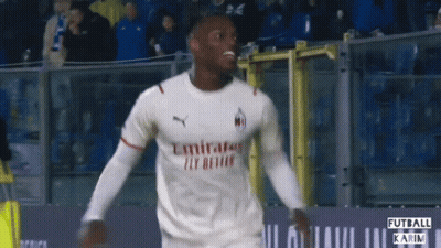 Soccer Player In Emirates Fly Better Jersey Celebrates GIF