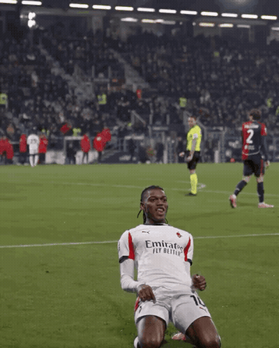 Soccer Player In Emirates Fly Better Jersey Kneeling GIF