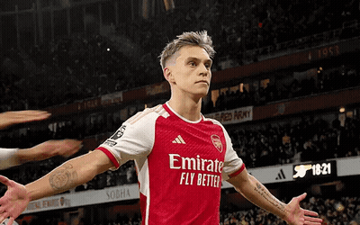 Soccer Player In Emirates Fly Better Shirt GIF