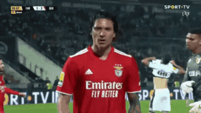 Soccer Player In Emirates Fly Better Shirt GIF
