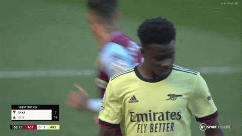 Soccer Player In Emirates Jersey GIF