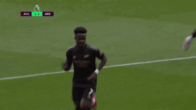 Soccer Player In Emirates Jersey Dancing GIF