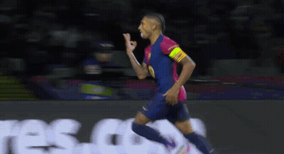 Soccer Player In FC Barcelona Jersey Running GIF