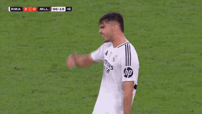 Soccer Player In Fly Emirates Jersey Celebrates GIF
