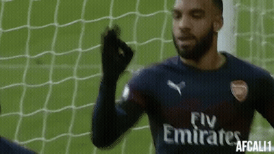 Soccer Player In Fly Emirates Jersey Giving Thumbs Up GIF
