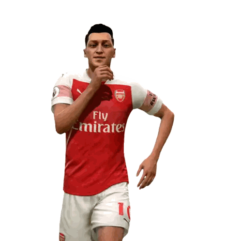 Soccer Player In Fly Emirates Jersey Sticker