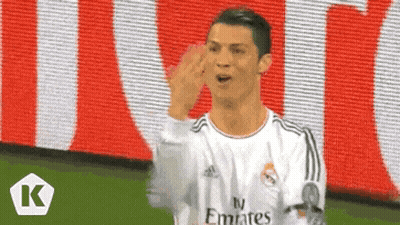 Soccer Player In Fly Emirates Jersey Waving GIF
