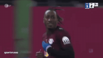 Soccer Player In Front Of Scoreboard Saying 1 2 GIF