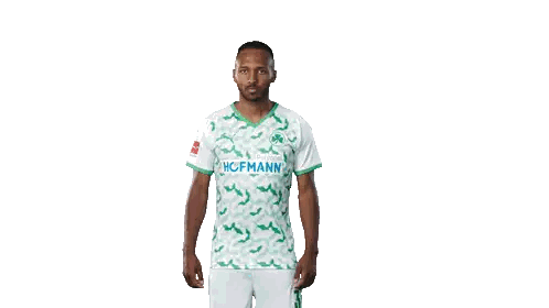 Soccer Player In Green And White Sticker