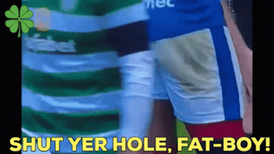 Soccer Player In Green And White Stripes Saying Shut Yer Hole GIF