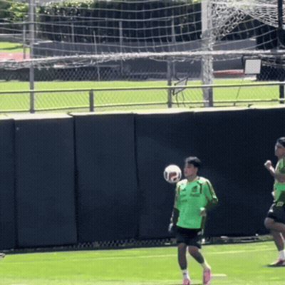 Soccer Player In Green Jersey 21 Kicking Ball GIF