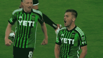 Soccer Player In Green Jersey Number 14 GIF