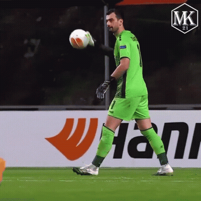Soccer Player In Green Jersey Number 6 GIF