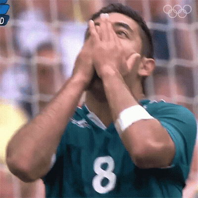 Soccer Player In Green Jersey Number 8 GIF