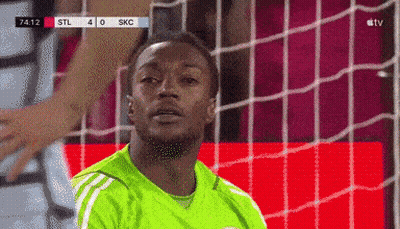 Soccer Player In Green Jersey STL Vs SKC GIF