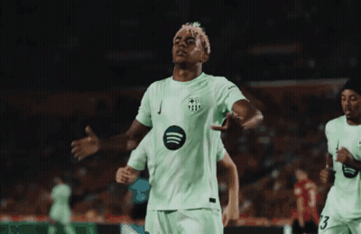 Soccer Player In Green Jersey With Spotify GIF