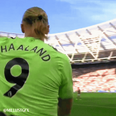 Soccer Player In Green Shirt Number 9 GIF