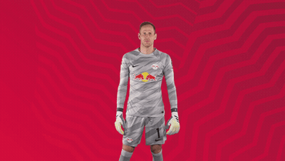 Soccer Player In Grey Jersey With Red Bull GIF