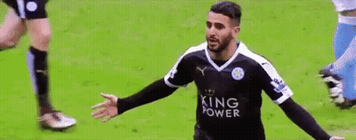 Soccer Player In King Power Jersey Celebrating Goal GIF