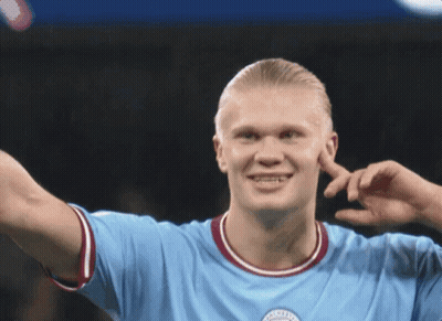Soccer Player In Light Blue City Shirt GIF