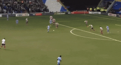 Soccer Player In Light Blue Jersey Number 20 Running GIF