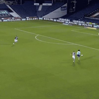 Soccer Player In Light Blue Jersey Running GIF