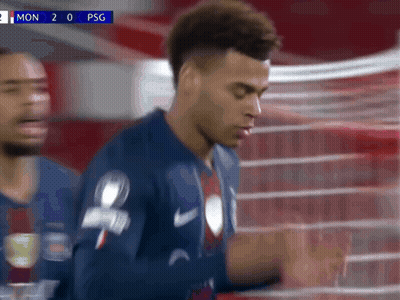 Soccer Player In Nike Jersey Before Scoreboard Mon 2 0 PSG GIF