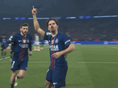 Soccer Player In Nirates Fly Better Shirt With Hands Up GIF